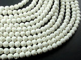 White Lava Beads, 6mm(6.3mm) Round Beads-Gems: Round & Faceted-BeadDirect