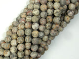 Matte Fossil Jasper Beads, 6mm Round Beads-Gems: Round & Faceted-BeadDirect