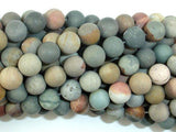Matte Polychrome Jasper, 8mm Round Beads-Gems: Round & Faceted-BeadDirect