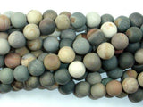 Matte Polychrome Jasper, 10mm Round Beads-Gems: Round & Faceted-BeadDirect