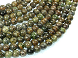 Orange Dendritic Jade Beads, 8mm Round Beads-Gems: Round & Faceted-BeadDirect