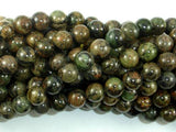 Orange Dendritic Jade Beads, 8mm Round Beads-Gems: Round & Faceted-BeadDirect