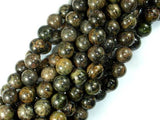 Orange Dendritic Jade Beads, 10mm Round Beads-Gems: Round & Faceted-BeadDirect