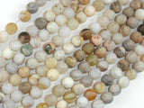 Matte Bamboo Leaf Agate, 6mm Round Beads-Gems: Round & Faceted-BeadDirect