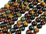 Tiger Eye Beads, 3 color, 8mm-Gems: Round & Faceted-BeadDirect