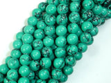 Howlite Turquoise Beads Green, 8mm Round Beads-Gems: Round & Faceted-BeadDirect