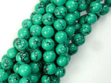 Howlite Turquoise Beads-Green, 10mm Round Beads-Gems: Round & Faceted-BeadDirect