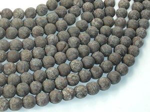 Matte Brown Snowflake Obsidian Beads, 8mm Round Beads-Gems: Round & Faceted-BeadDirect