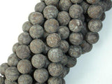 Matte Brown Snowflake Obsidian Beads, 10mm Round Beads-Gems: Round & Faceted-BeadDirect