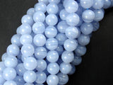 Blue Chalcedony Beads, Blue Lace Agate Beads, 8mm Round Beads-Gems: Round & Faceted-BeadDirect