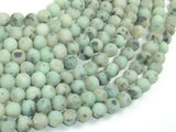 Matte Sesame Jasper Beads, Kiwi Jasper, Round, 6mm-Gems: Round & Faceted-BeadDirect