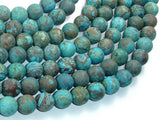 Matte Blue Calsilica Jasper Beads, 10mm, Round Beads-Gems: Round & Faceted-BeadDirect