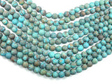 Matte Blue Calsilica Jasper Beads, 10mm, Round Beads-Gems: Round & Faceted-BeadDirect