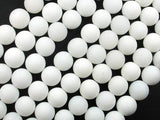 Matte White Jade Beads, Round, 10mm-Gems: Round & Faceted-BeadDirect