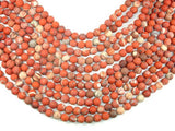 Matte Red Jasper Beads, 8mm, Round Beads-Gems: Round & Faceted-BeadDirect