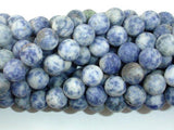 Matte Blue Spot Jasper Beads, 10mm Round Beads-Gems: Round & Faceted-BeadDirect