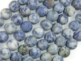 Matte Blue Spot Jasper Beads, 10mm Round Beads-Gems: Round & Faceted-BeadDirect