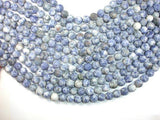 Matte Blue Spot Jasper Beads, 10mm Round Beads-Gems: Round & Faceted-BeadDirect