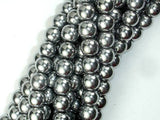 Hematite Beads, Silver, 8mm Round Beads-Gems: Round & Faceted-BeadDirect