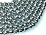 Hematite Beads, Silver, 10mm Round Beads-Gems: Round & Faceted-BeadDirect