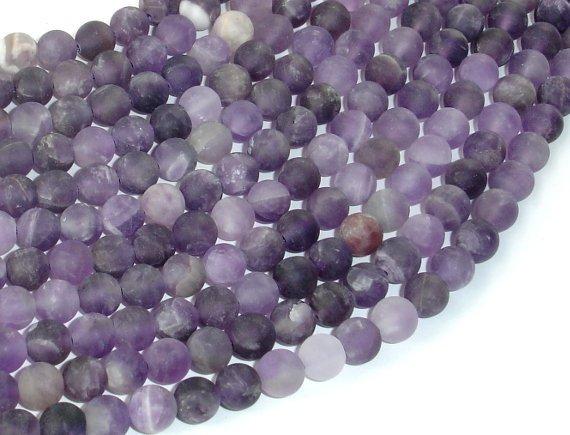 Matte Amethyst Beads, 6mm Round Beads-Gems: Round & Faceted-BeadDirect
