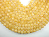 Yellow Jade Beads, Round, 12mm (11.5 mm)-Gems: Round & Faceted-BeadDirect