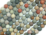 Matte Polychrome Jasper, 6mm Round Beads-Gems: Round & Faceted-BeadDirect