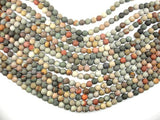 Matte Polychrome Jasper, 6mm Round Beads-Gems: Round & Faceted-BeadDirect