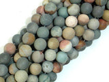 Matte Polychrome Jasper, 8mm Round Beads-Gems: Round & Faceted-BeadDirect