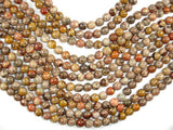 Chert Brecciated Jasper Beads, Round, 8mm-Gems: Round & Faceted-BeadDirect