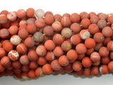 Matte Red Jasper Beads, 6mm, Round Beads-Gems: Round & Faceted-BeadDirect