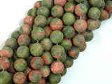 Matte Unakite Beads, 8mm Round Beads-Gems: Round & Faceted-BeadDirect
