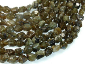 Labradorite Beads, 8x10mm Faceted Nugget Beads-Gems: Round & Faceted-BeadDirect