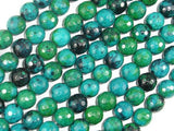 Chrysocolla, 8mm (7.8mm) Faceted Round Beads-Gems: Round & Faceted-BeadDirect