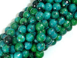 Chrysocolla, 8mm (7.8mm) Faceted Round Beads-Gems: Round & Faceted-BeadDirect