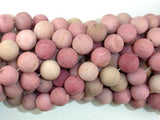 Matte Rhodonite Beads, 10mm Round Beads-Gems: Round & Faceted-BeadDirect
