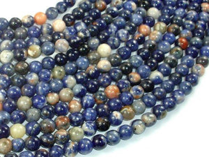 Orange Sodalite Beads, 6mm Round Beads-Gems: Round & Faceted-BeadDirect