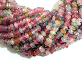Watermelon Tourmaline Beads, 2x3.8mm Faceted Rondelle-Gems: Round & Faceted-BeadDirect
