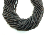 Matte Smoky Quartz Beads, 4mm Round Beads-Gems: Round & Faceted-BeadDirect