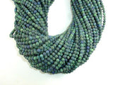 Matte Azurite Malachite Beads, 4mm Round Beads-Gems: Round & Faceted-BeadDirect