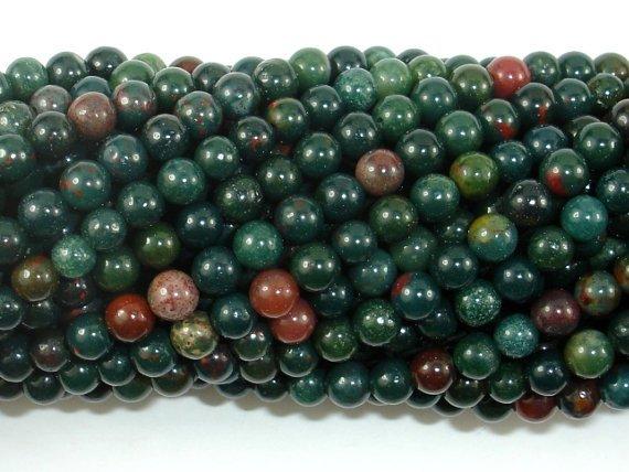 Indian Bloodstone Beads, 4mm Round Beads-Gems: Round & Faceted-BeadDirect