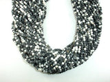 Matte Zebra Jasper Beads, 4mm Round Beads-Gems: Round & Faceted-BeadDirect