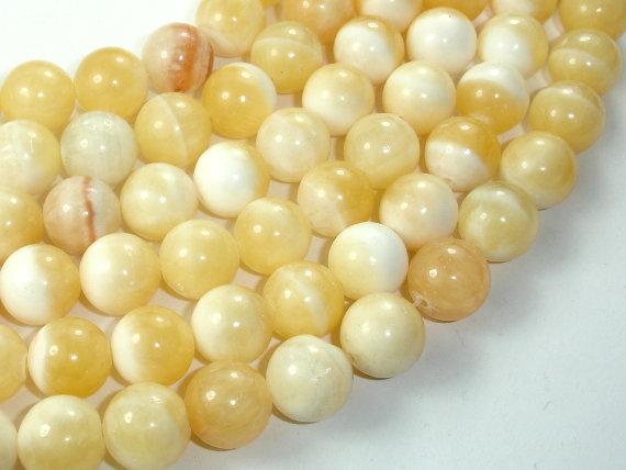 Honey Jade Beads, 12mm Round Beads-Gems: Round & Faceted-BeadDirect