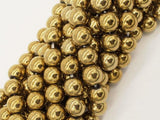 Hematite Beads-Gold, 10mm Round Beads-Gems: Round & Faceted-BeadDirect