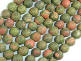 Matte Unakite Beads, 8mm Round Beads-Gems: Round & Faceted-BeadDirect
