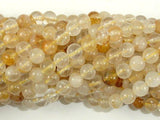 Yellow Quartz, 6mm(6.3mm) Round Beads-Gems: Round & Faceted-BeadDirect