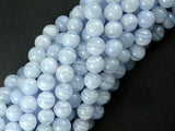 Blue Chalcedony Beads, Blue Lace Agate Beads, Round, 6mm-Gems: Round & Faceted-BeadDirect