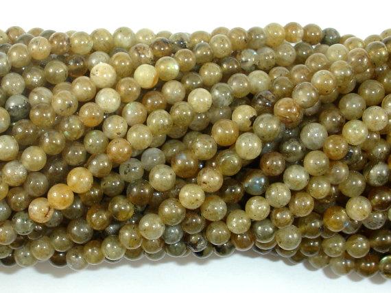 Labradorite Beads, 4mm Round Beads-Gems: Round & Faceted-BeadDirect