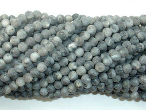 Matte Black Labradorite Beads, Matte Larvikite, 4mm Round Beads-Gems: Round & Faceted-BeadDirect