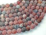 Frosted Matte Agate, Dragon Vein Agate, 10mm Round Beads-Gems: Round & Faceted-BeadDirect